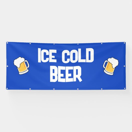 Bannière de la bière froide glacée (Horizontal)