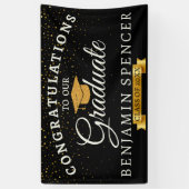 Bannière de la célébration de la graduation noire  (Vertical)