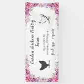 Bannière de la ferme de printemps rose (Vertical)