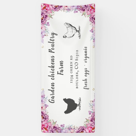 Bannière de la ferme de printemps rose (Vertical)