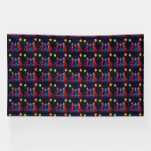 Bannière de la fête à thème Neon Safari (Horizontal)