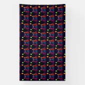 Bannière de la fête à thème Neon Safari (Verticale)