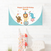 Bannière de la fête Anniversaire de enfant Animaux (En situation)