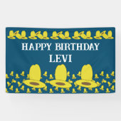 Bannière de la fête d'anniversaire de Cowboy (Horizontal)