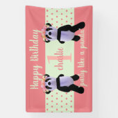 Bannière de la fête d'anniversaire de Cute Panda (Verticale)