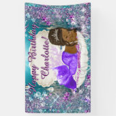 Bannière de la fête d'anniversaire de la sirène af (Vertical)