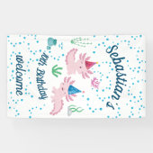 Bannière de la fête d'anniversaire de l'Axolotl bl (Horizontal)