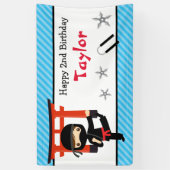 Bannière de la fête d'anniversaire de Ninja Warrio (Vertical)