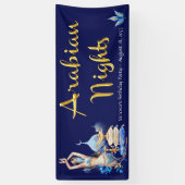 Bannière de la fête d'anniversaire des nuits arabe (Vertical)
