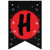 Bannière de la fête d'anniversaire du Ninja noir (Deuxième drapeau)