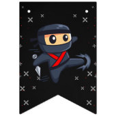 Bannière de la fête d'anniversaire du Ninja noir (Premier drapeau)