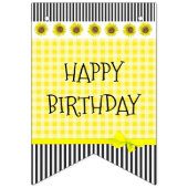 Bannière de la fête d'anniversaire du tournesol pe (Troisième drapeau)