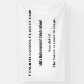 Bannière de la fête de graduation de nom personnal (Vertical)