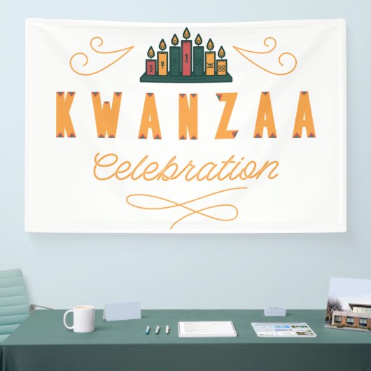 Bannière de la fête de Kwanzaa (Salon professionnel)