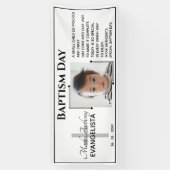 Bannière de la fête de la fête des BAPTISM en noir (Vertical)