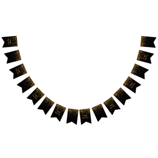 Bannière de la fête de la Parties scintillant Noir (Tout)