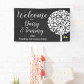 Bannière de la fête de l'anniversaire du mariage (En situation)