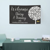 Bannière de la fête de l'anniversaire du mariage (Salon professionnel)