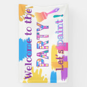 Bannière de la fête de peinture des traits de pinc (Verticale)