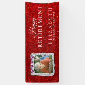 Bannière de la fête de retraite à cadre diamant Pa (Vertical)