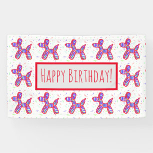 Bannière de la fête des chiens de ballons