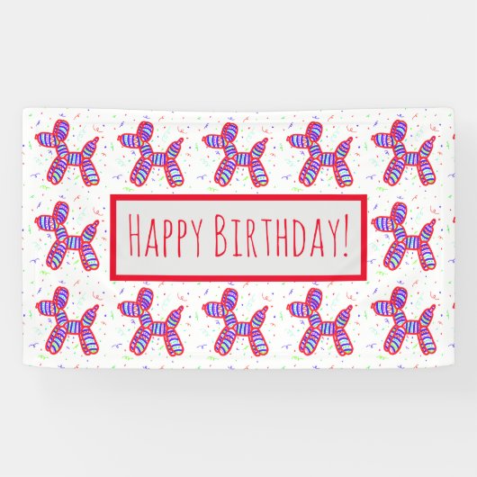 Bannière de la fête des chiens de ballons (Horizontal)