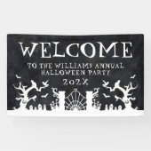 Bannière de la fête d'Halloween de la famille d'Af (Horizontal)