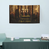 Bannière de la fête du 50e anniversaire Gold et Bl (Salon professionnel)