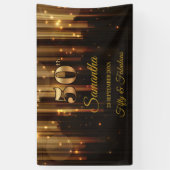 Bannière de la fête du 50e anniversaire Gold et Bl (Vertical)