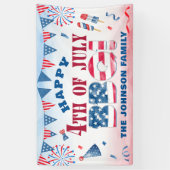 Bannière de la fête du barbecue 4 juillet été (Vertical)