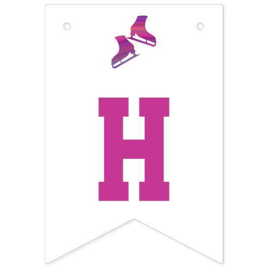 Bannière de la fête du patinage sur glace (bunting (Deuxième drapeau)