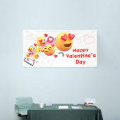 Bannière de la fête Emoji Valentines (Salon professionnel)