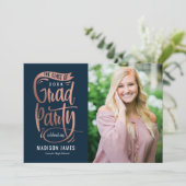 Bannière de la fête Faire-part de graduation Invit (Debout devant)