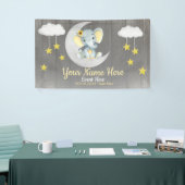 Bannière de la fille éléphante Baby shower de tour (Salon professionnel)