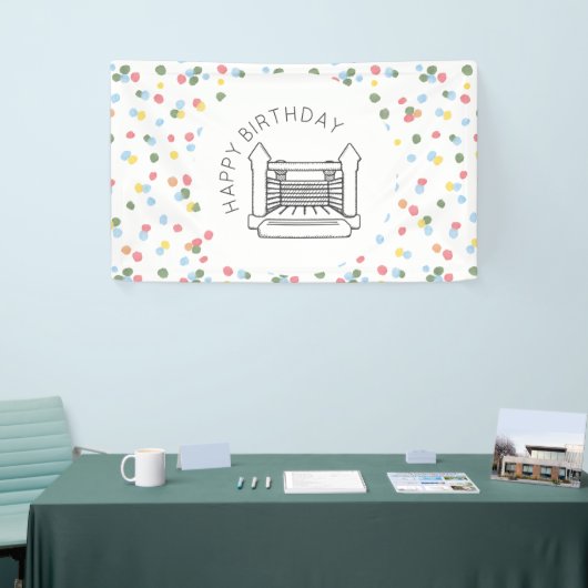 Bannière de la maison de rebond avec points d'aqua (Salon professionnel)