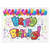 Bannière de la nappe d'anniversaire joyeuse (Devant (Horizontal))