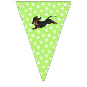Bannière de la partie de Bund Dachshund Green Lime (Deuxième drapeau)