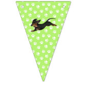 Bannière de la partie de Bund Dachshund Green Lime (Premier drapeau)