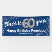 Bannière de la Parties scintillant d'argent bleu 6 (Horizontal)