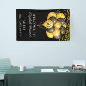 Bannière de la Parties scintillant d'or noir de la (Salon professionnel)