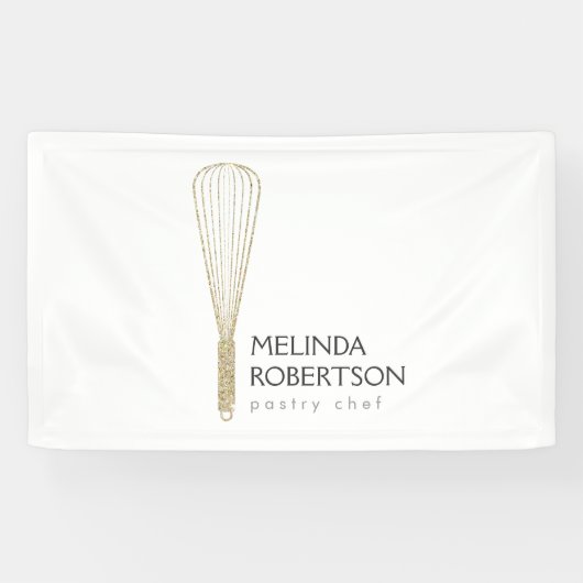 Bannière de la Parties scintillant d'or Whisk Bake (Horizontal)