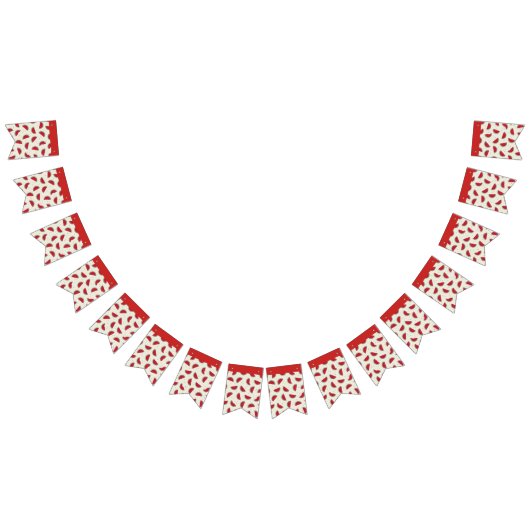 Bannière de la pastèque rouge et blanc (Tout)