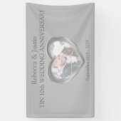 Bannière de la photo du coeur de l'anniversaire du (Vertical)