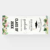 Bannière de la porte de graduation Flamant rose et (Horizontal)