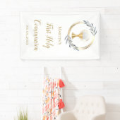 Bannière de la première sainte communion catholiqu (En situation)