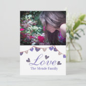 Bannière de la Saint-Valentin à l'aquarelle Carte  (Debout devant)