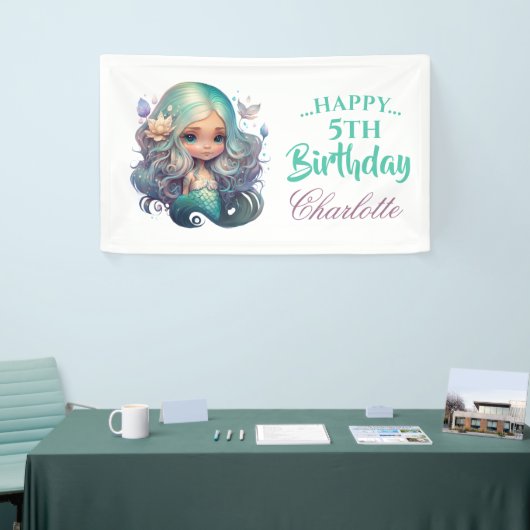 Bannière de la sirène d'anniversaire (Salon professionnel)