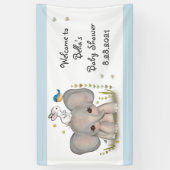 Bannière de la soirée Baby shower Eléphant (Vertical)