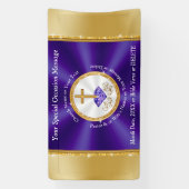 Bannière de l'anniversaire de l'église personnalis (Verticale)