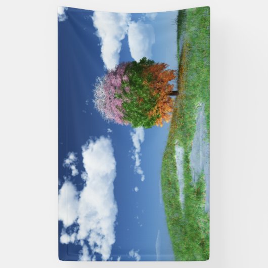 Bannière de l'arbre de saison (Vertical)